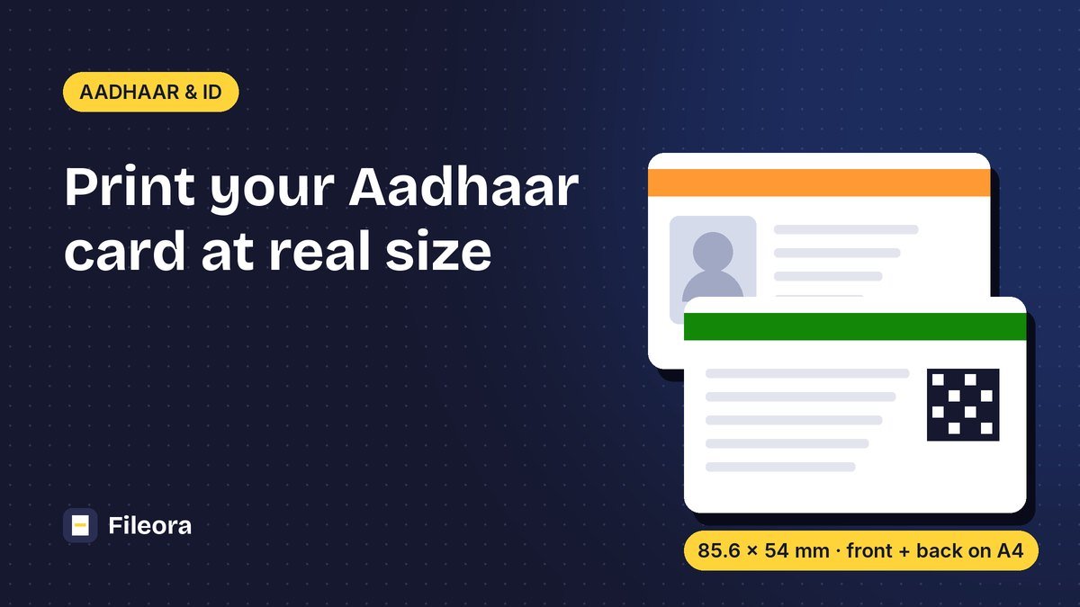 e-Aadhaar Password and How to Print Your Aadhaar Card at Real Size