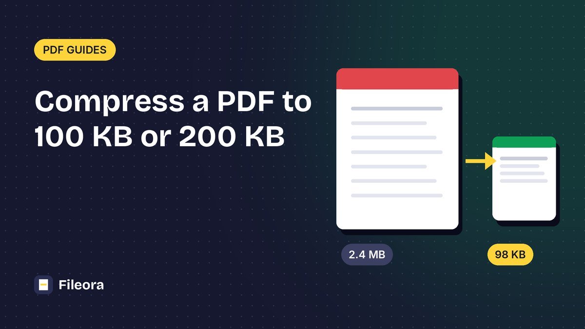 How to Compress a PDF to 100 KB or 200 KB for Online Forms